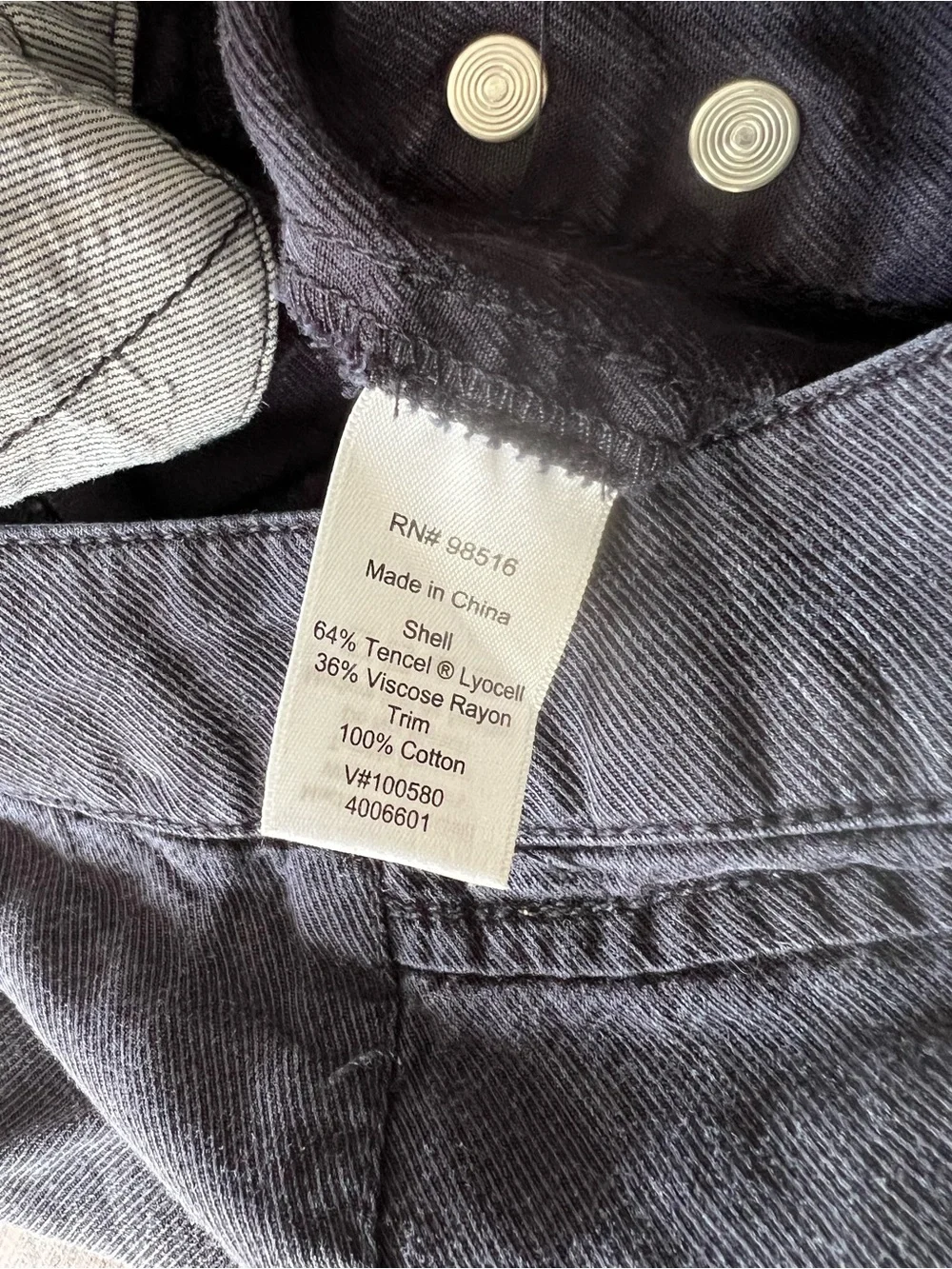 Coldwater Creek Washed blue Skirt with Pinstripe Waistband